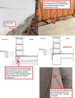 Fehlerhafter Fensterbankanschluss